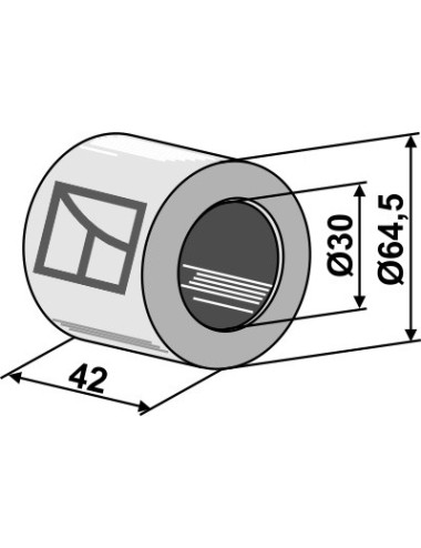 Palier en boi dur - Ø30mm