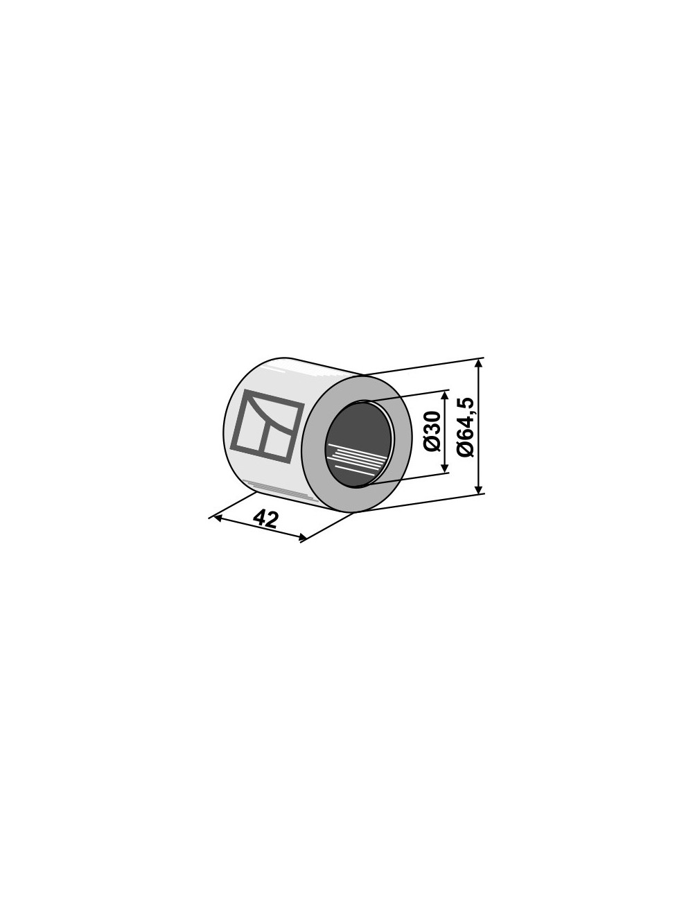 Palier en boi dur - Ø30mm