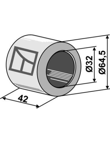 Palier en boi dur - Ø32mm