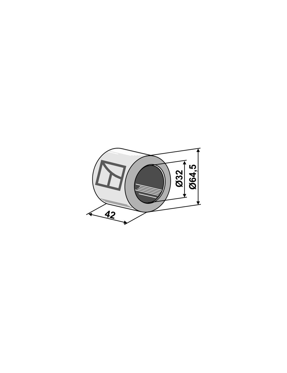 Palier en boi dur - Ø32mm