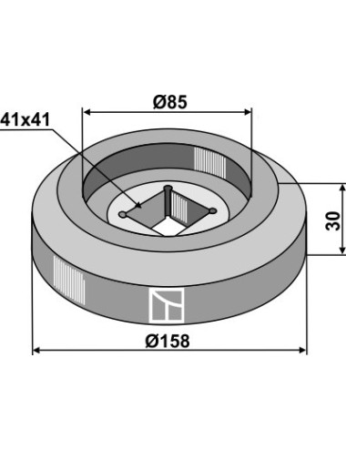 Bride Ø158 exterieur