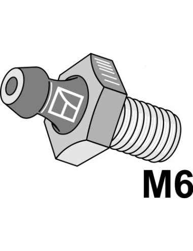 Raccord fileté de graissage M6