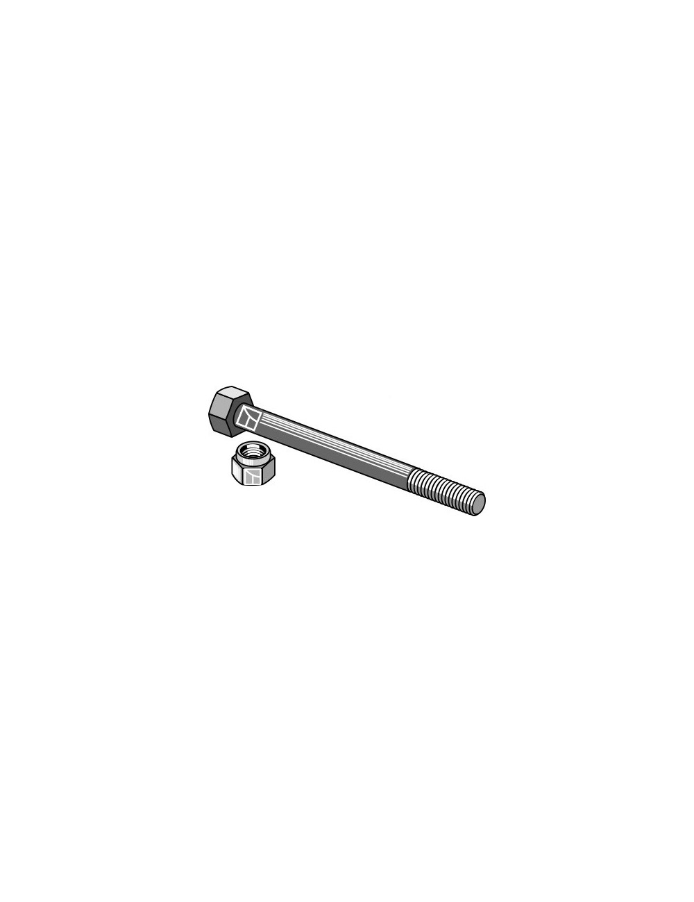 Boulon M10x130 avec écrou