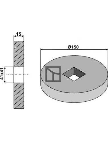Disque terminal Ø150