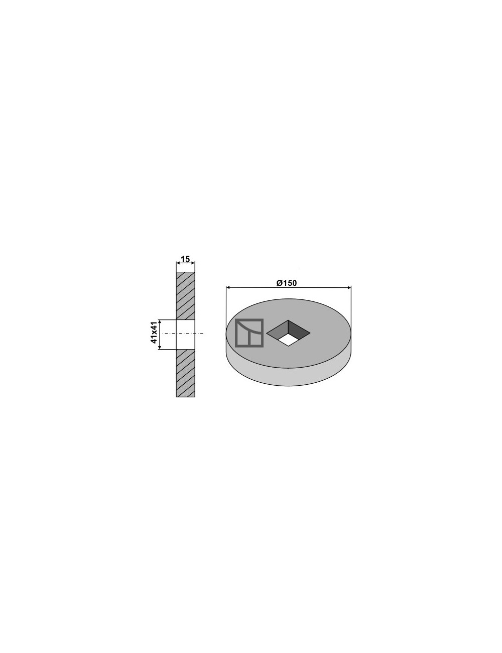 Disque terminal Ø150