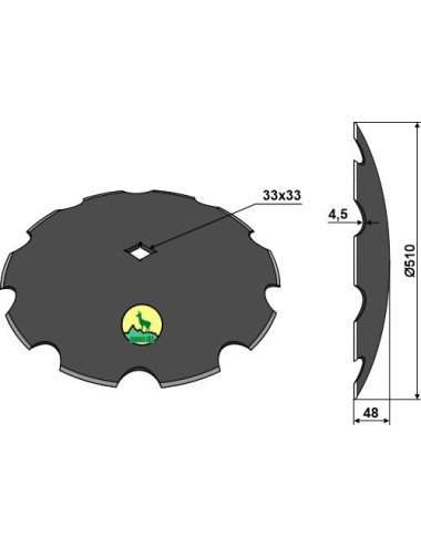 Disque crénelé Ø510x4,5