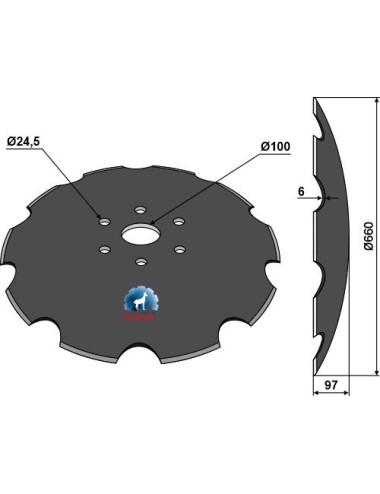 Disque crénelé - Ø660x6