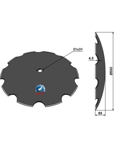 Disque crénelé Ø560x4,5