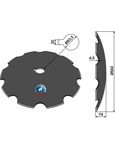 Disque crénelé Ø560x4,5