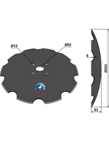 Disque crénelé Ø660x6