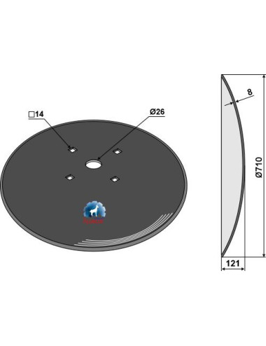 Disque lisse Ø710x8