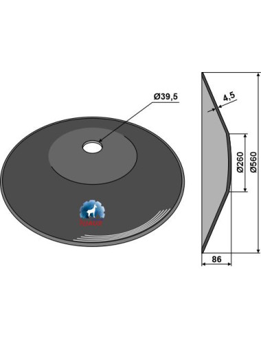 Disque lisse Ø560x4,5 - Tronconiques