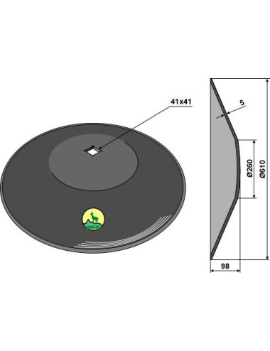 Disque lisse Ø610x5 - Tronconiques