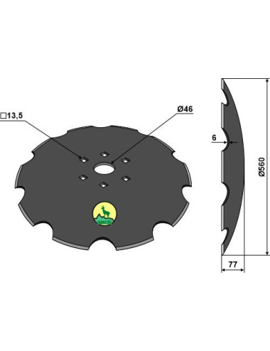 Disque crénelé - Ø560x6