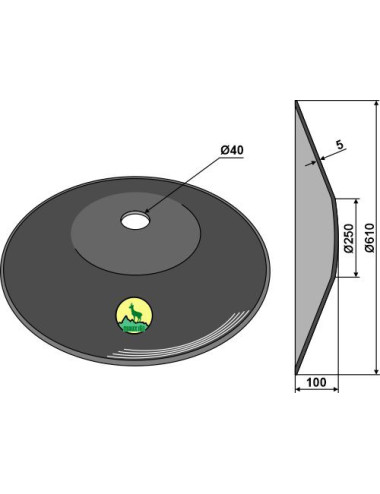Disque lisse Ø610x5 - Tronconiques