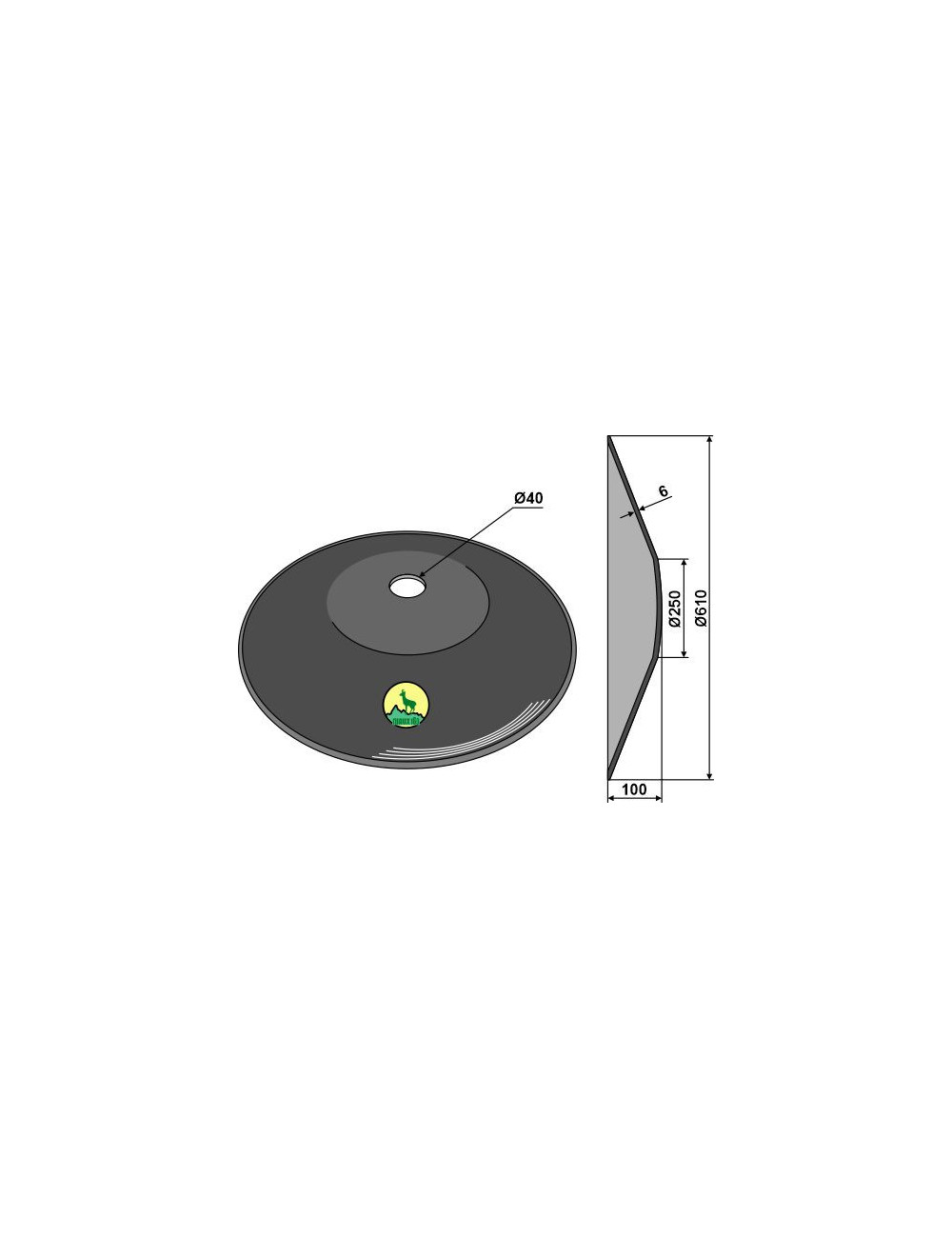 Disque lisse Ø610x6 - Tronconiques