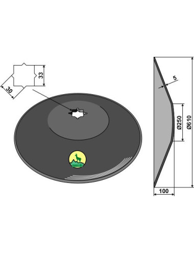 Disque lisse Ø610x5 - Tronconiques