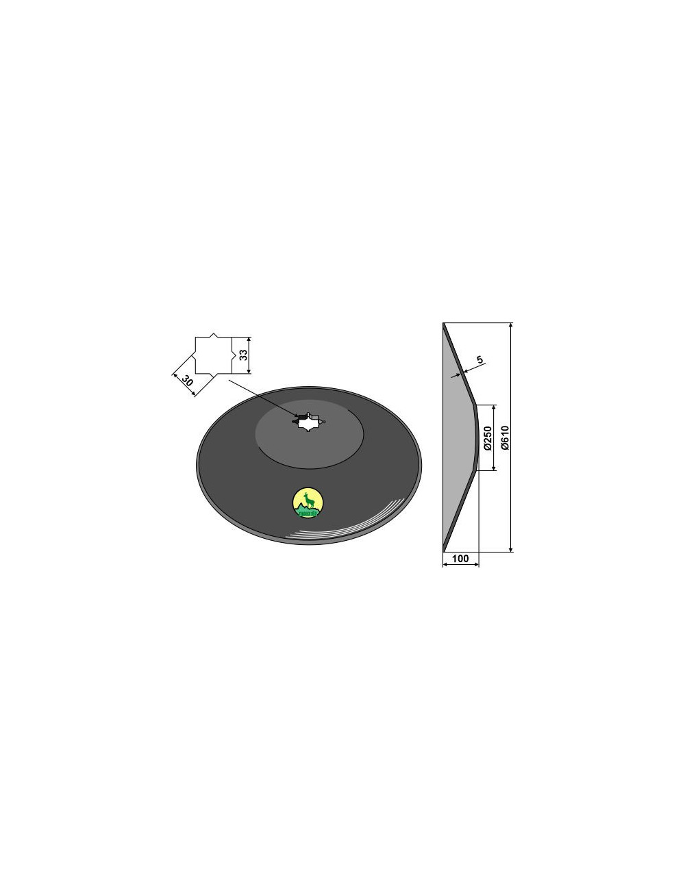 Disque lisse Ø610x5 - Tronconiques