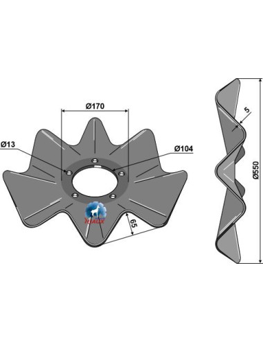 Disque ondulé Ø550x5