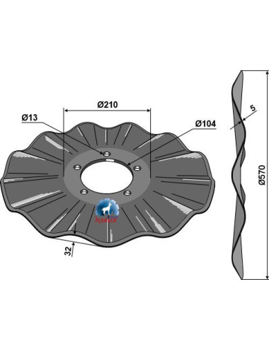 Disque ondulé Ø570x5