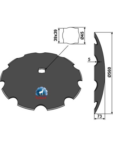 Disque crénelé Ø560x5