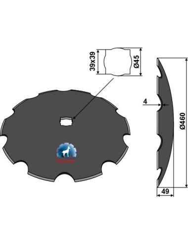 Disque crénelé Ø460x4