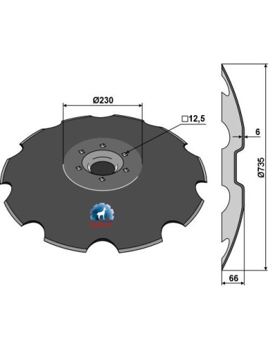 Disque crénelé - Ø735x6