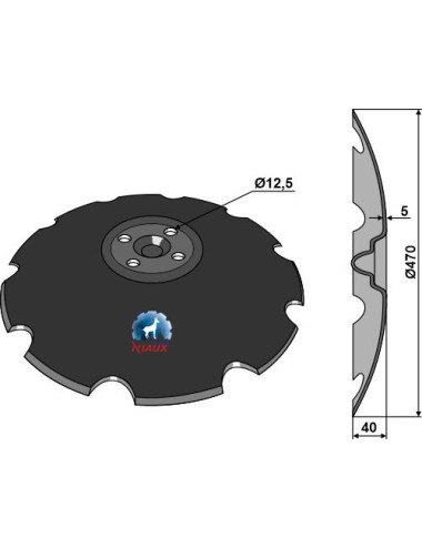 Disque crénelé Ø470x5