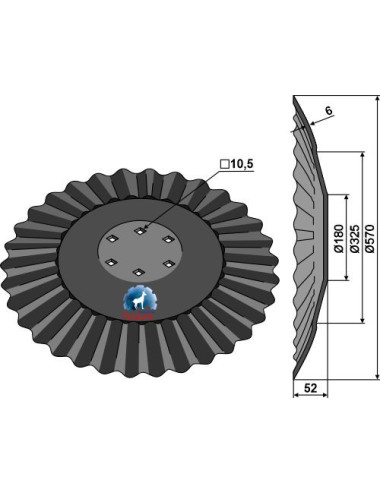 Disque ondulé Ø570x6