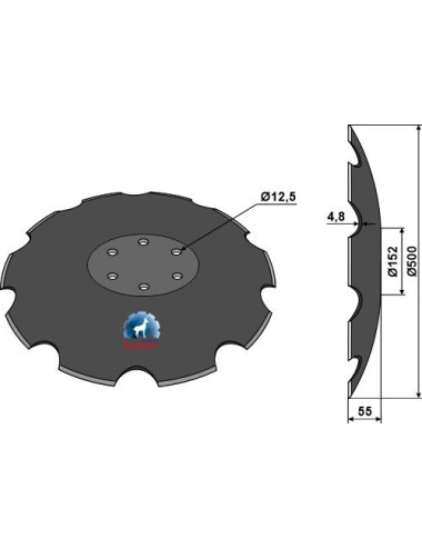 Disque crénelé - Ø500x4,8