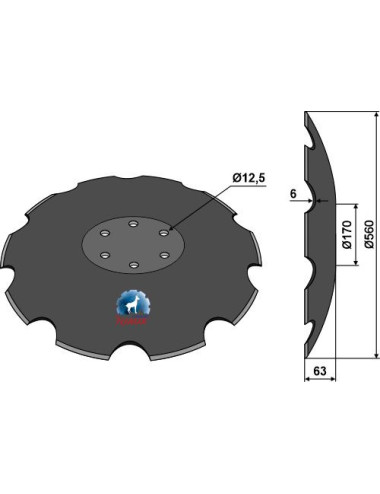 Disque crénelé - Ø560x6