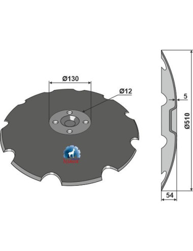 Disque crénelé - Ø510x5