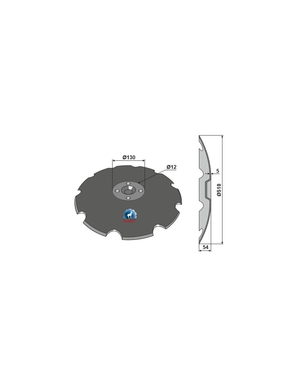 Disque crénelé - Ø510x5