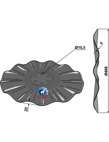 Disque ondulé Ø460x4