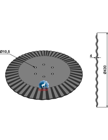 Coutre circulaire Ø430x4