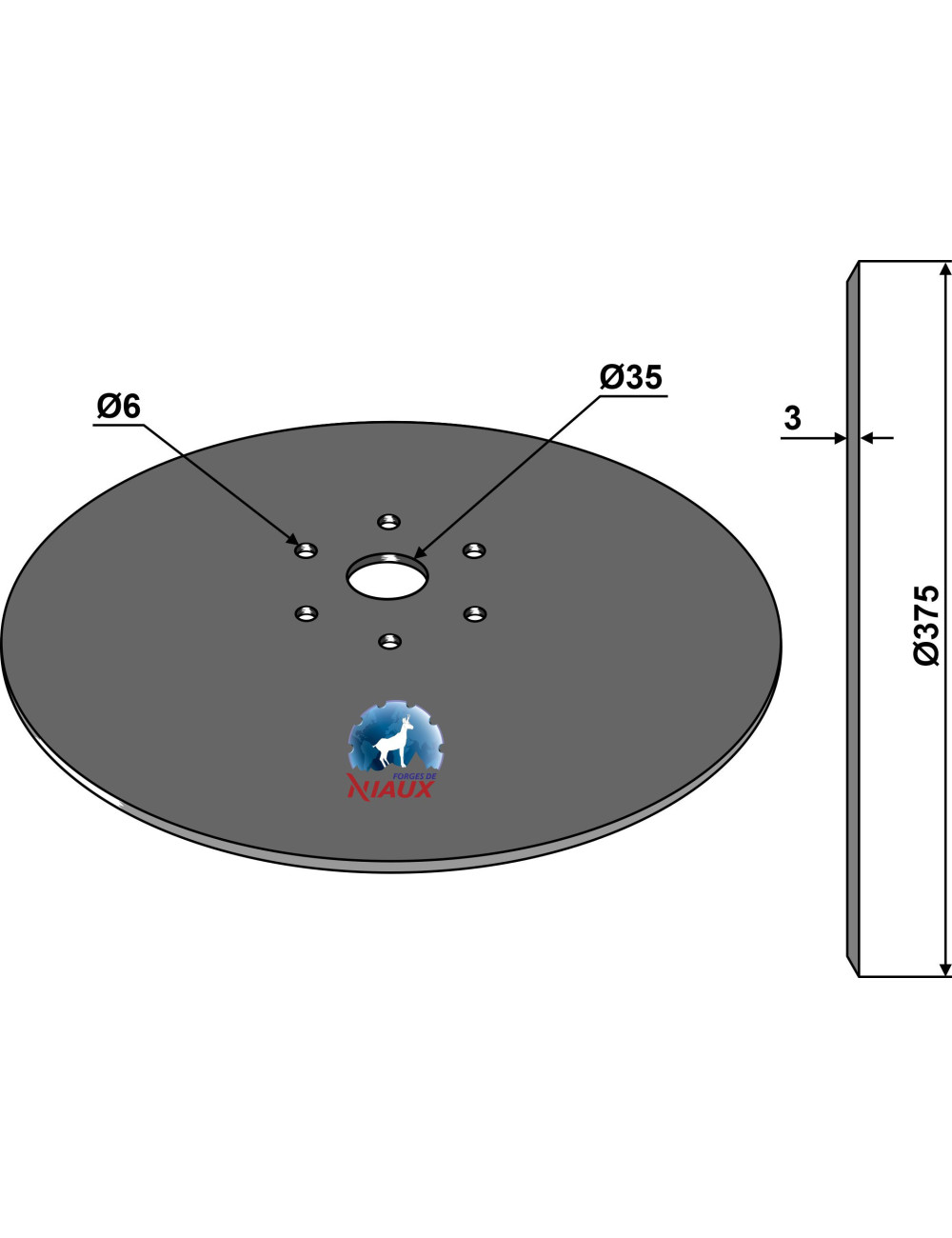 Coutre circulaire Ø375x3