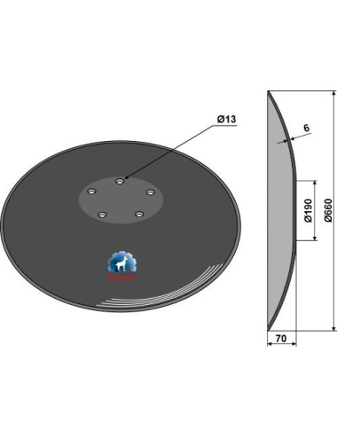 Disque lisse - Ø660x6