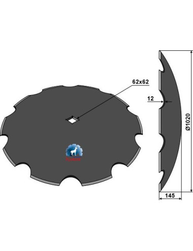 Disque crénelé Ø1020x12