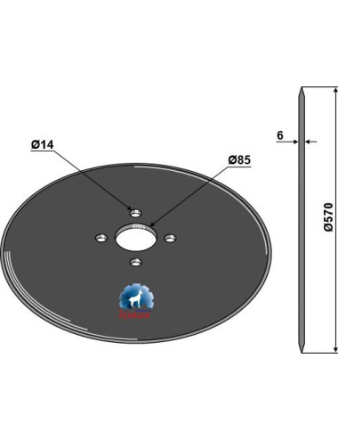 Coutre circulaire Ø570x6
