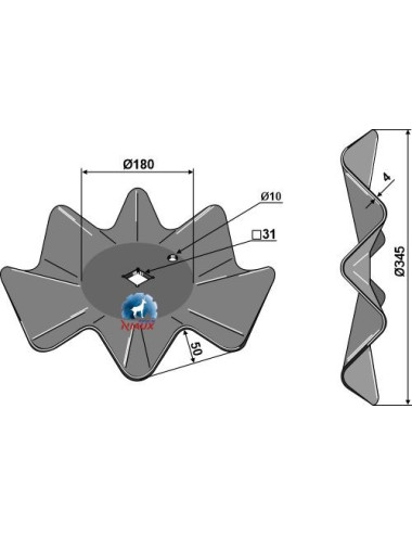 Disque ondulé Ø345x4