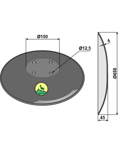 Disque BBG Ø450 x 4