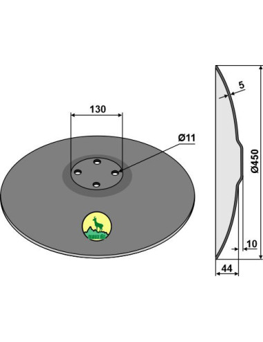 Disque lisse Ø450x5