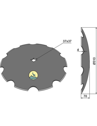 Disque crénelé Ø510x4