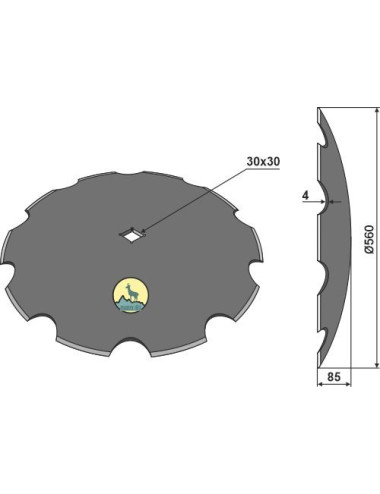 Disque crénelé Ø560x4