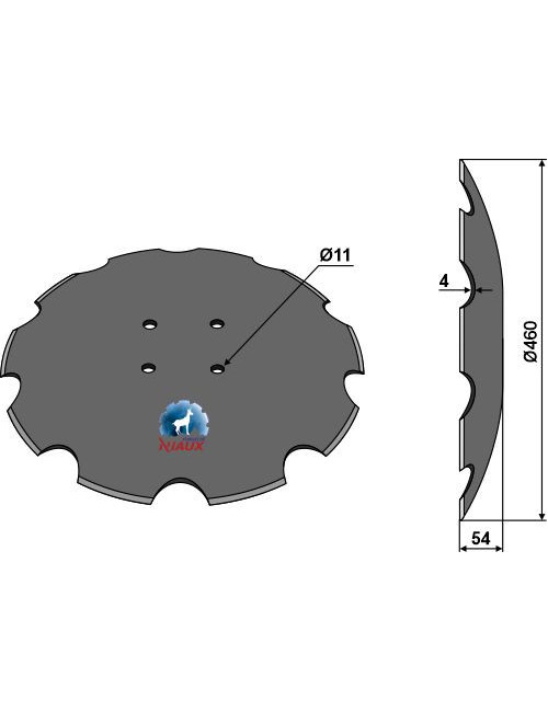 Disque crénelée Ø460x4