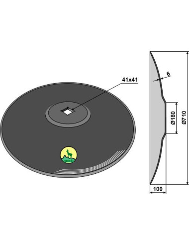 Disque lisse à fond plat - Ø710