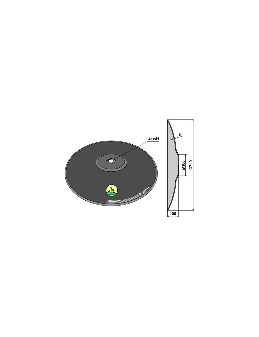 Disque lisse à fond plat - Ø710