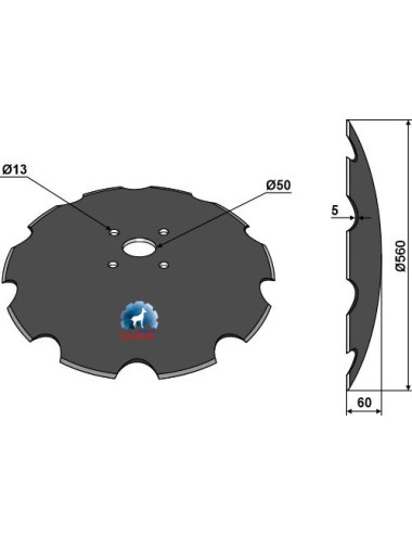 Disque crénelé - Ø560