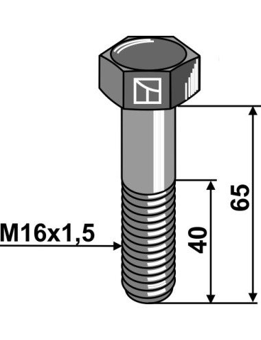 Boulon à tête hexagonale -...