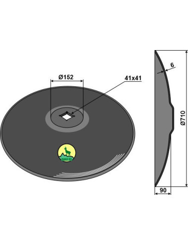 Disque lisse Ø710x6 à fond plat